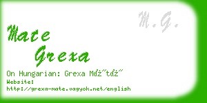 mate grexa business card